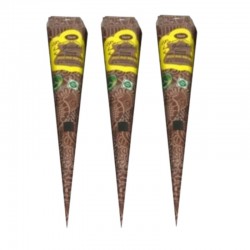 Lot de 3 cones de henne marron foncé