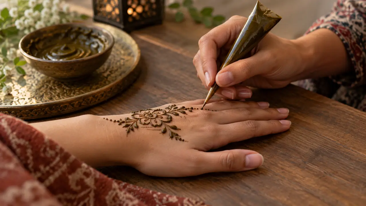 Cómo utilizar un cono de henna: gestos y trazos para principiantes
