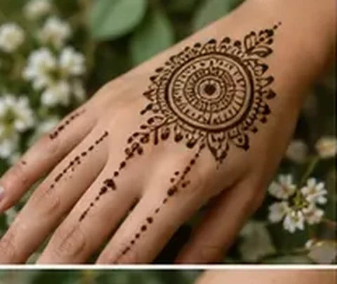 Mandala auf dem Handrücken