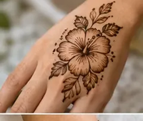 Große Blume auf dem Arm