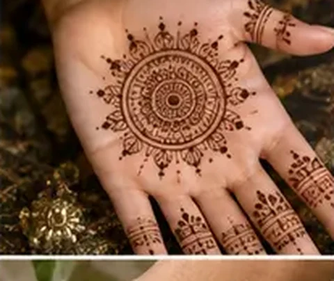 Mandala auf der Handfläche