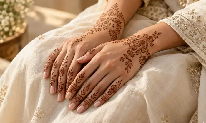 Fine mehndi details